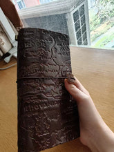 Load image into Gallery viewer, Middle Earth Map Leather Journal Handmade Fully 100 Percent Genuine Leather