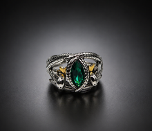 Load image into Gallery viewer, Aragorn's Ring of Barahir Lord of the Rings Hobbit Ring Prop Replica Brass Sterling 925 Silver Handmade