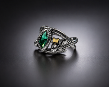 Load image into Gallery viewer, Aragorn's Ring of Barahir Lord of the Rings Hobbit Ring Prop Replica Brass Sterling 925 Silver Handmade