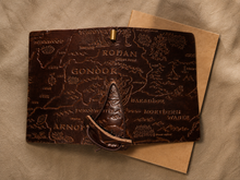 Load image into Gallery viewer, Middle Earth Map Leather Journal Handmade Fully 100 Percent Genuine Leather