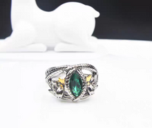 Load image into Gallery viewer, Aragorn's Ring of Barahir Lord of the Rings Hobbit Ring Prop Replica Brass Sterling 925 Silver Handmade

