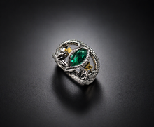 Load image into Gallery viewer, Aragorn's Ring of Barahir Lord of the Rings Hobbit Ring Prop Replica Brass Sterling 925 Silver Handmade
