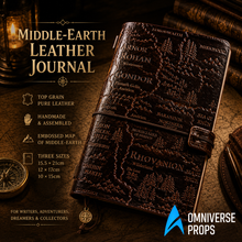 Load image into Gallery viewer, Middle Earth Map Leather Journal Handmade Fully 100 Percent Genuine Leather
