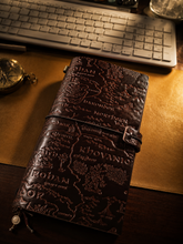 Load image into Gallery viewer, Middle Earth Map Leather Journal Handmade Fully 100 Percent Genuine Leather
